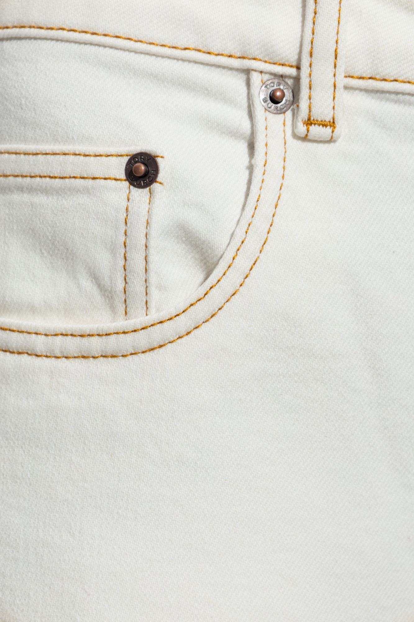 デニム・ジーパン Tory Burch White Denim Jeans Mid-Rise Slim Straight Jean: Women's Designer Bottoms | Tory